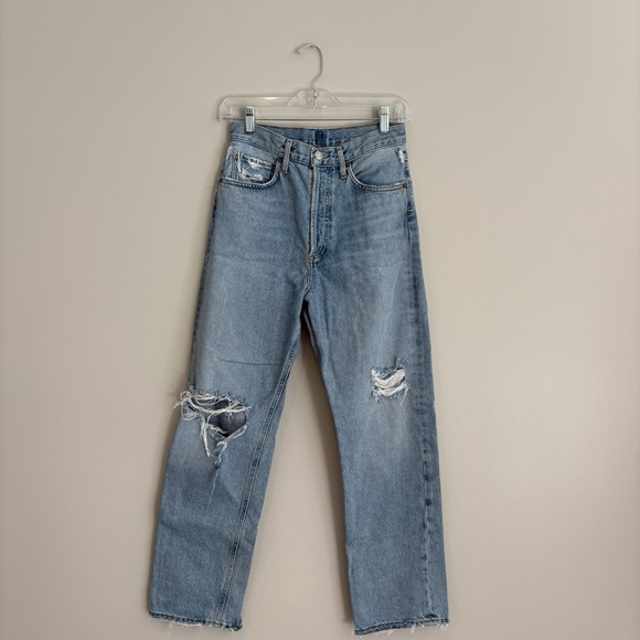 Agolde Denim - Agolde 100% Cotton Light Blue Denim Jeans